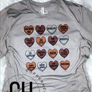 Rock Band hearts tee